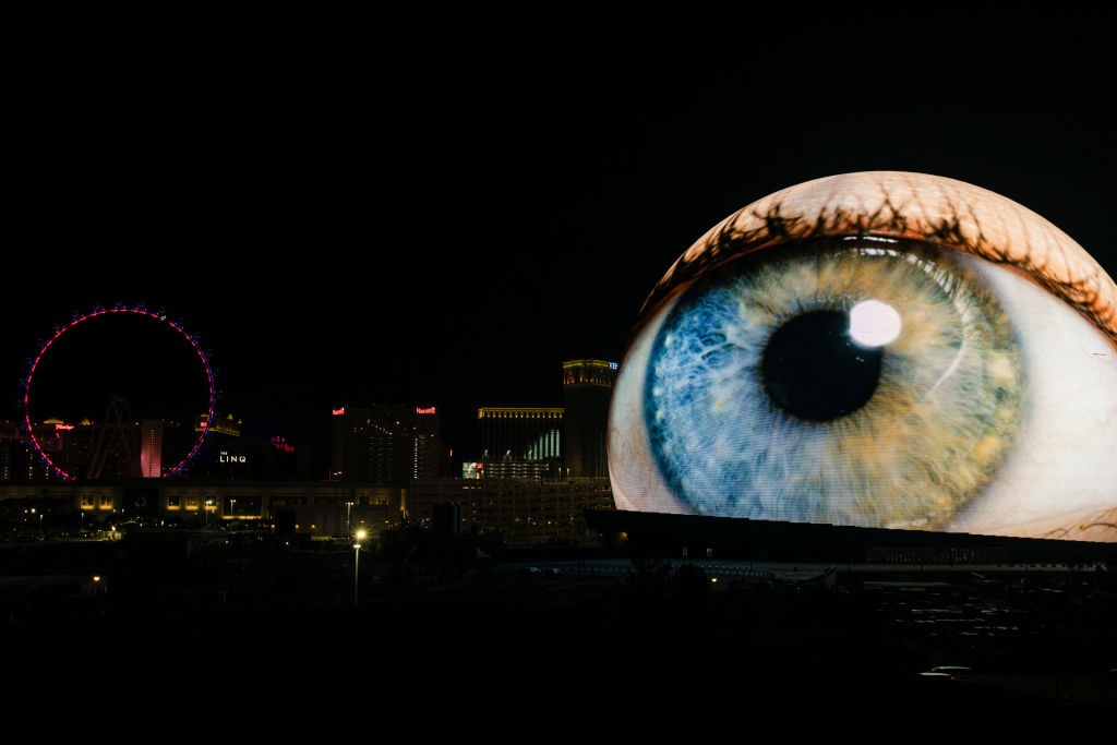 L'Msg Sphere di Las Vegas, il più grande schermo sferico del mondo (Greg Doherty / Getty Images)