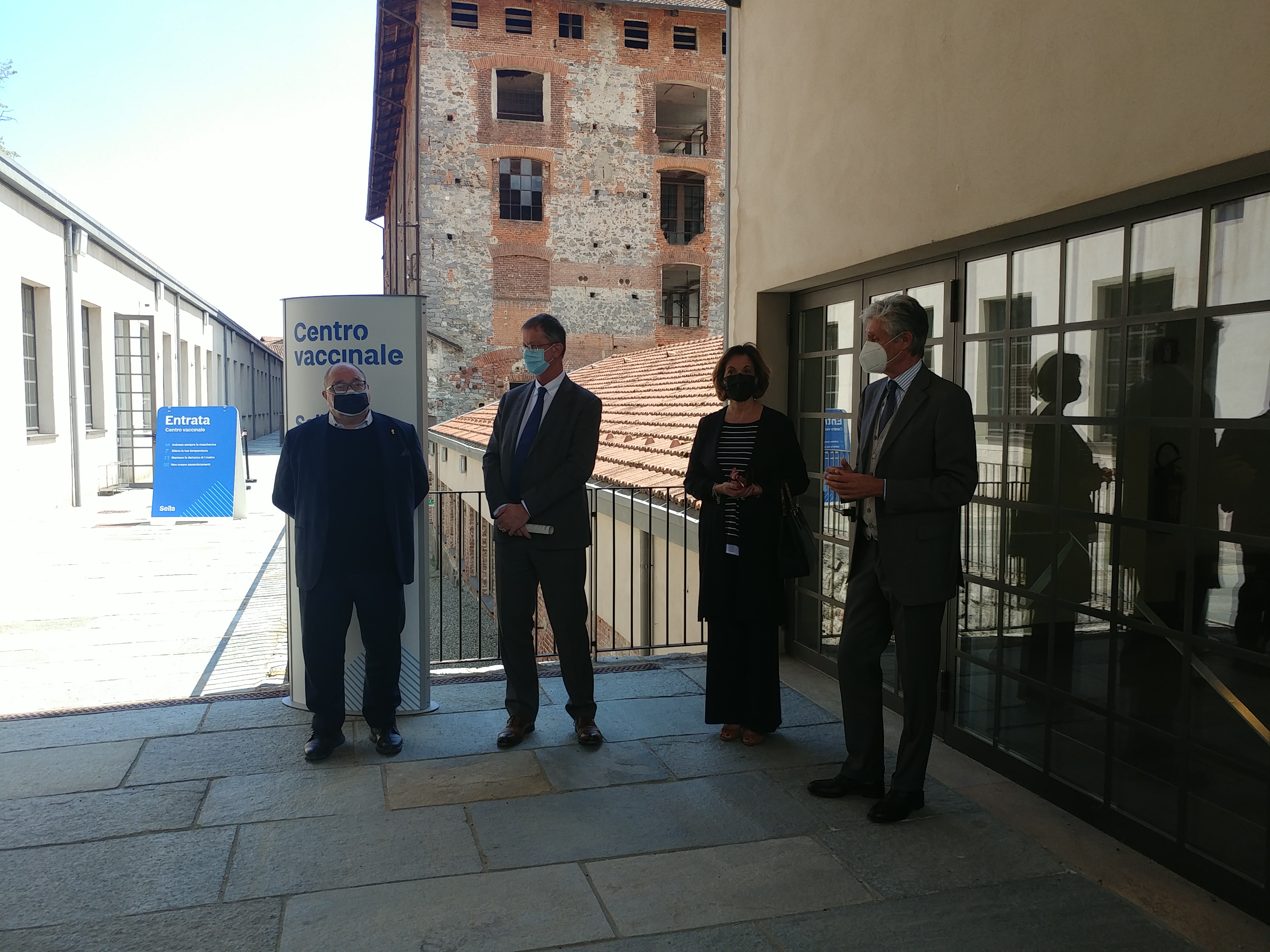 A moment of the presentation of the new vaccination hub