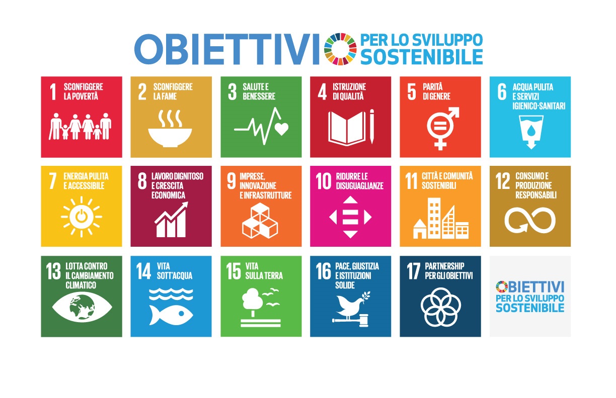 I 17 Obiettivi per lo Sviluppo Sostenibile individuati dall'Onu