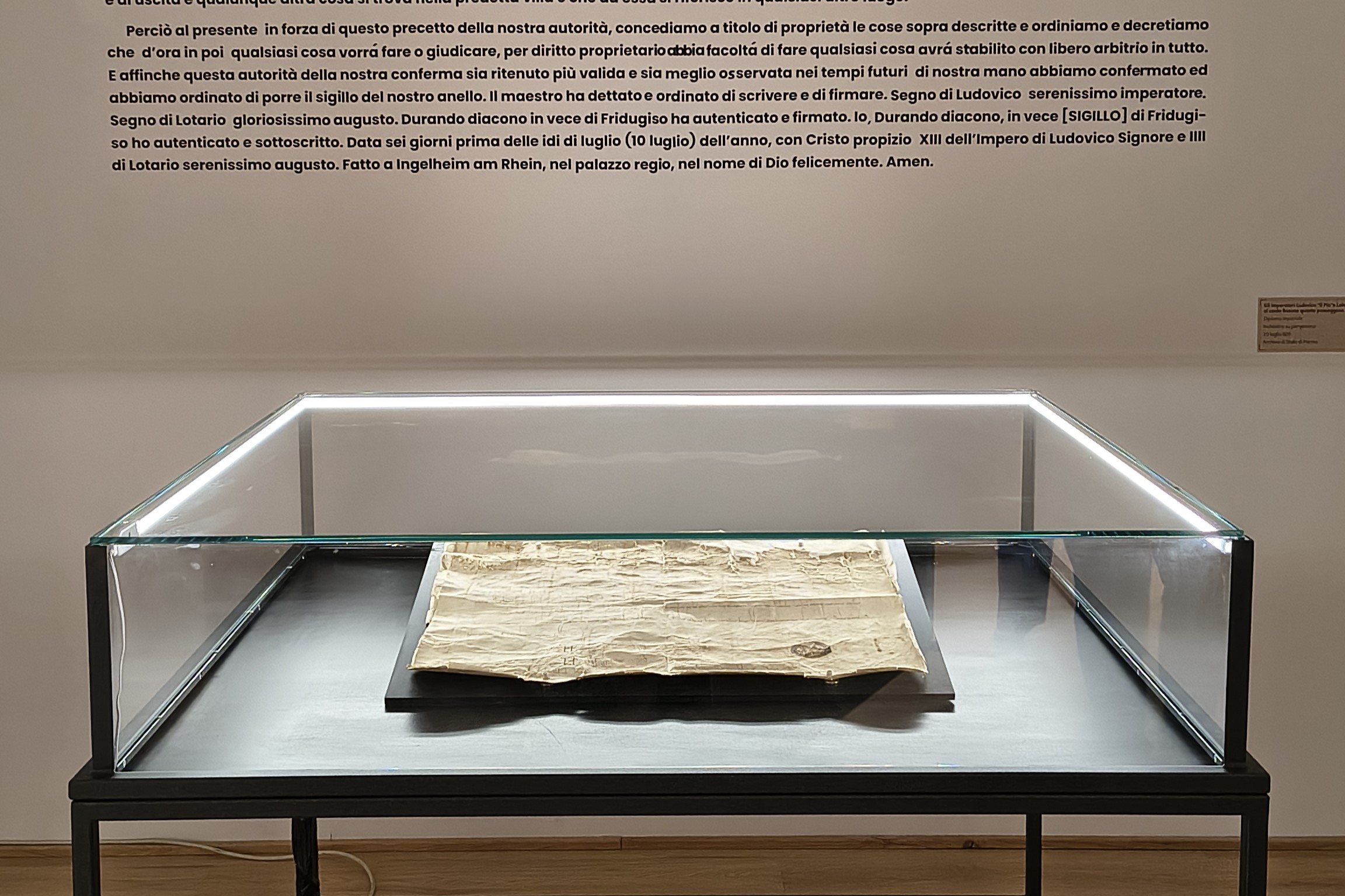“Quando Biella era Bugella”, al Palazzone in mostra la pergamena dell’826